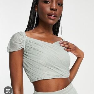 Anaya with Love Tall Bridesmaid tulle off the in Sage